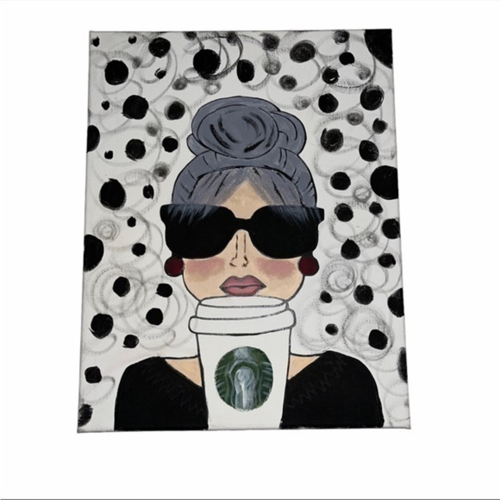 Fashion Canvas Girl Painting Portrait Woman Original Art